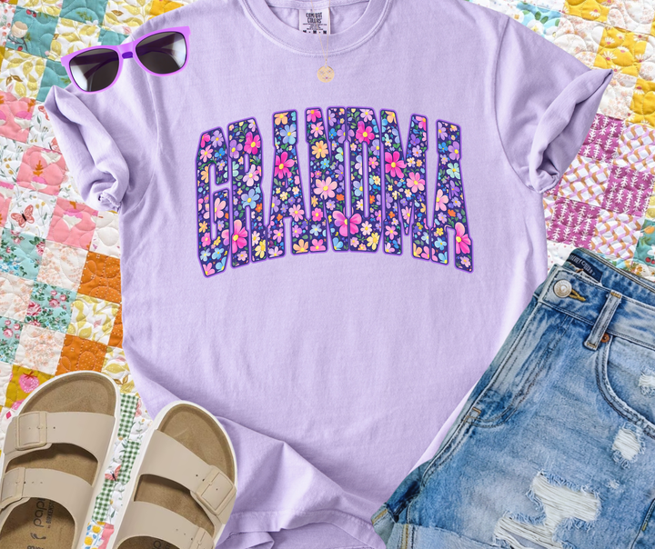 Purple Floral (Choose Your Title) Orchid Tee - Graphic Tee - The Red Rival