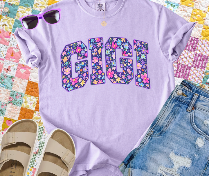 Purple Floral (Choose Your Title) Orchid Tee - Graphic Tee - The Red Rival