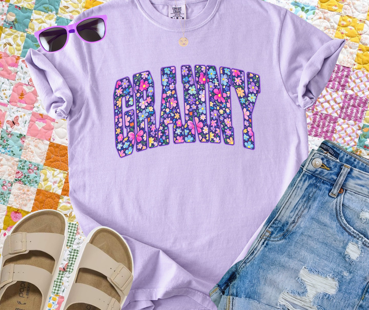 Purple Floral (Choose Your Title) Orchid Tee - Graphic Tee - The Red Rival