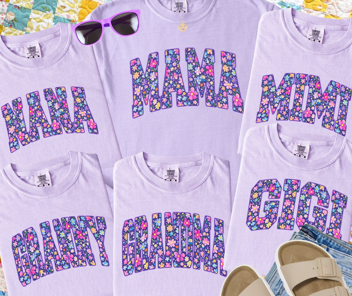 Purple Floral (Choose Your Title) Orchid Tee - Graphic Tee - The Red Rival