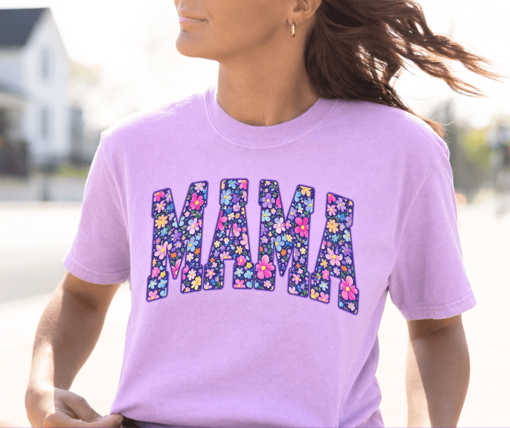 Purple Floral Mama Orchid Tee - Graphic Tee - The Red Rival