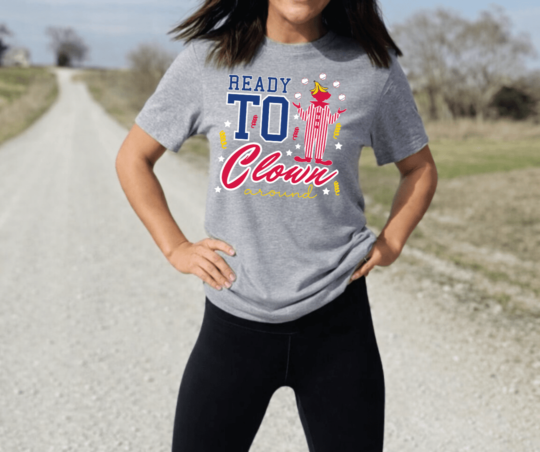 Ready to Clown Around - Grey Tee - Tees - The Red Rival