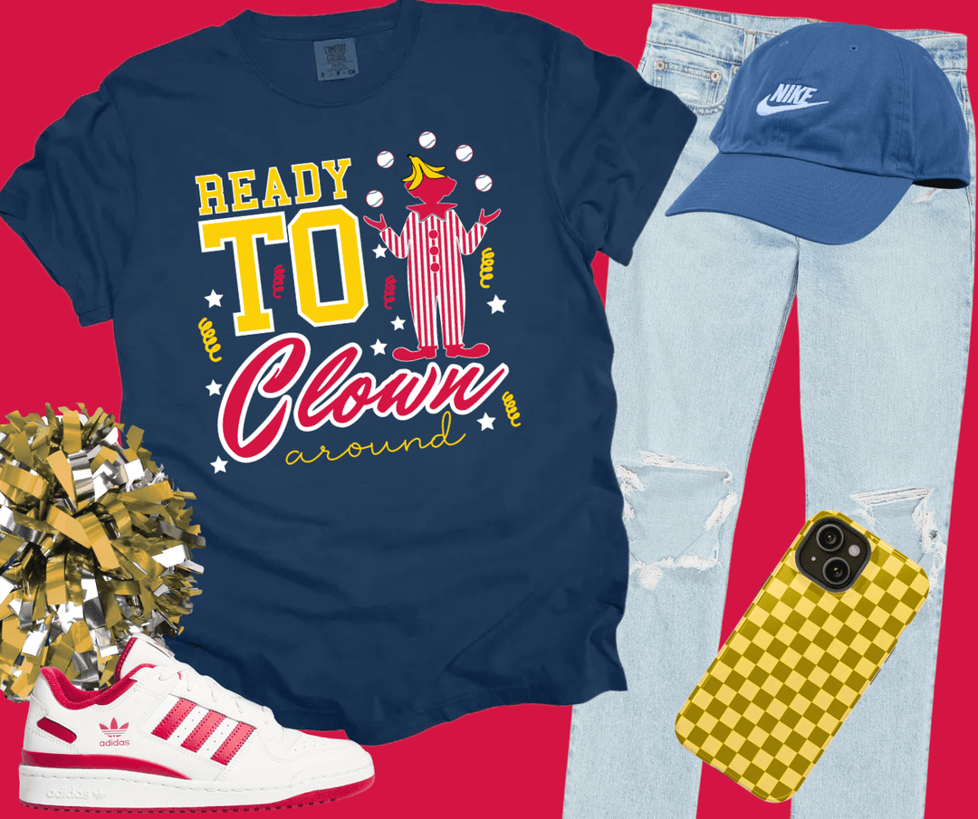 Ready to Clown Around - Navy Graphic Tee - Graphic Tee - The Red Rival