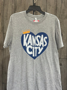 READY TO SHIP - Size: Adult Large - Kansas City Heart with Crown - Apparel & Accessories - The Red Rival