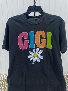 READY TO SHIP - Size: Adult M - Colorful Gigi w/Daisy Varsity letters - Pepper Tee - Apparel & Accessories - The Red Rival