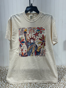 READY TO SHIP - Size: Adult Medium - Watercolor Lady Liberty - Apparel & Accessories - The Red Rival