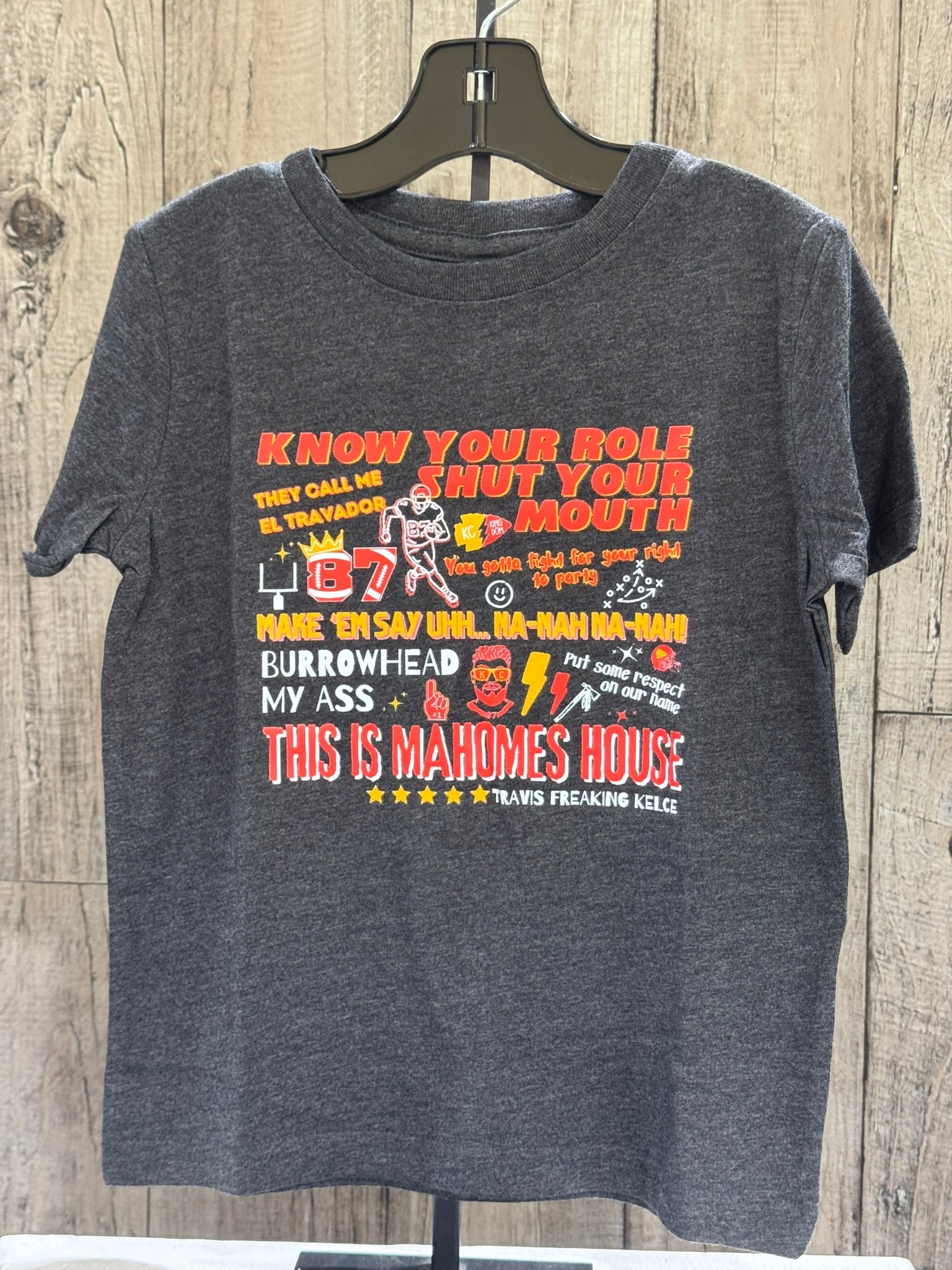 READY TO SHIP - Size:4T - Kelce Quotes Dark Heather Grey Tee - Apparel & Accessories - The Red Rival