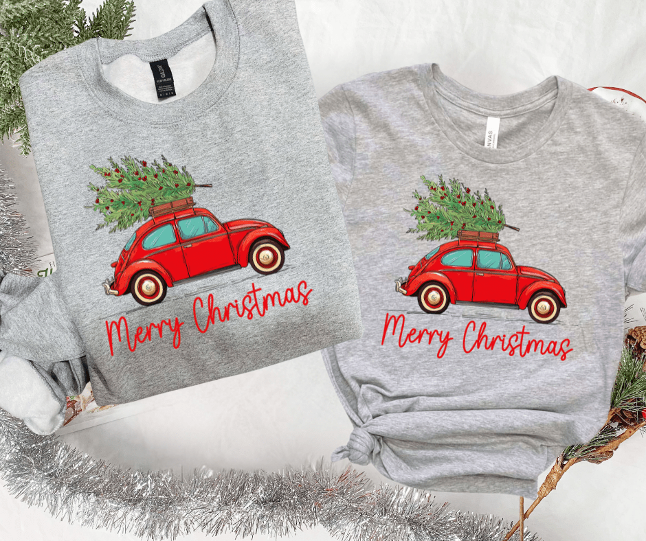 Red Christmas Car Tee or Sweatshirt - Tees - The Red Rival