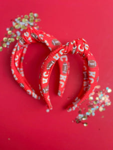 Red KC Football Knot Headband - Apparel & Accessories - The Red Rival