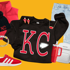 Red Simple KC arrowhead (Pick Your Gildan Sweatshirt Color) - Wholesale - The Red Rival
