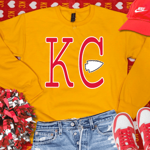 Red Simple KC arrowhead (Pick Your Gildan Sweatshirt Color) - Wholesale - The Red Rival