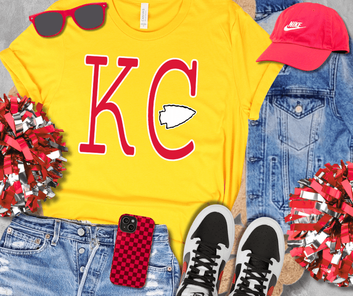 Red Simple KC arrowhead (Pick Your Tee Color) - Wholesale - The Red Rival