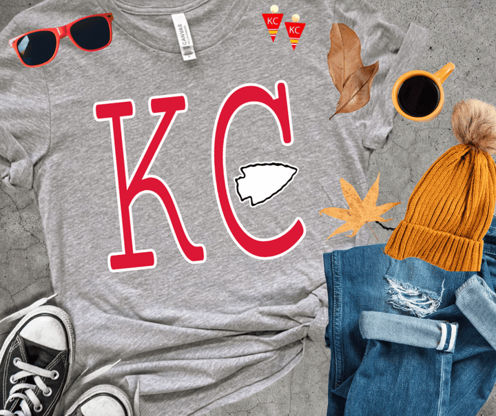 Red Simple KC arrowhead (Pick Your Tee Color) - Wholesale - The Red Rival