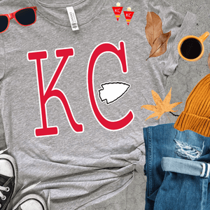 Red Simple KC arrowhead (Pick Your Tee Color) - Wholesale - The Red Rival