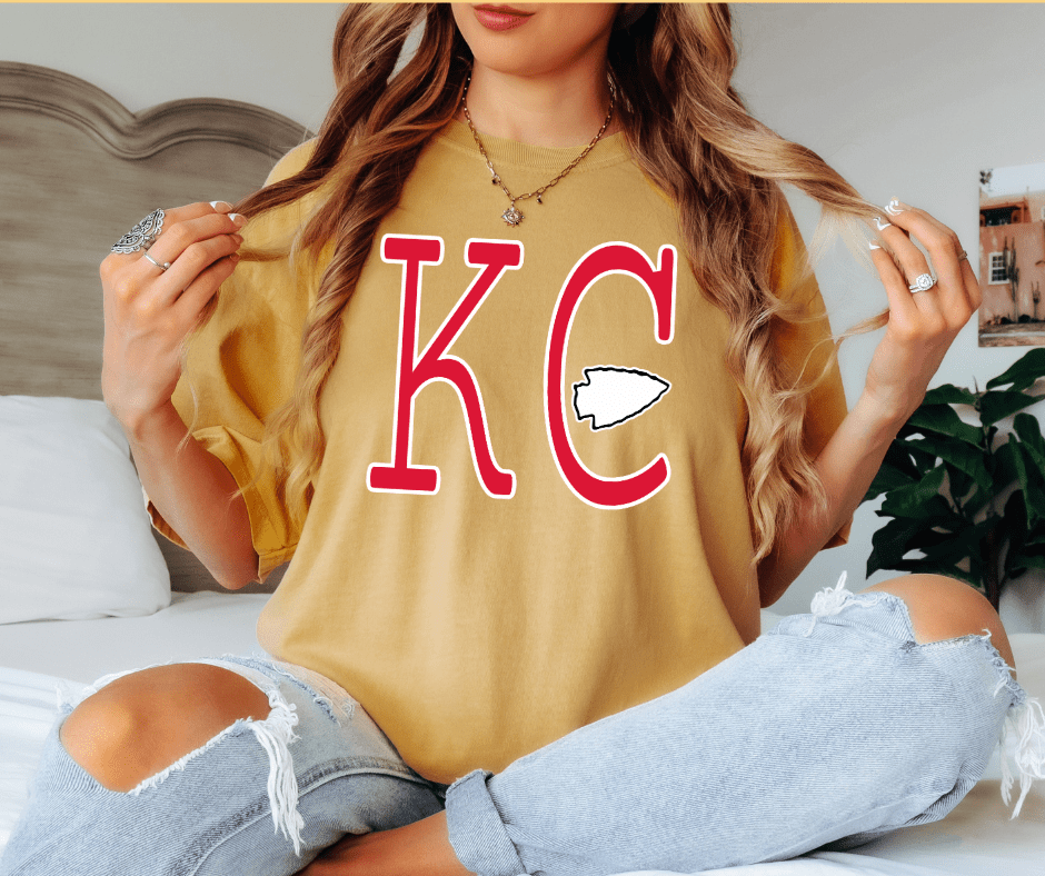 Red Simple KC arrowhead (Pick Your Tee Color) - Wholesale - The Red Rival