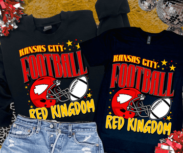 Red/Gold Kansas City Red Kingdom BLACK Sweatshirt or Tee - Wholesale - The Red Rival