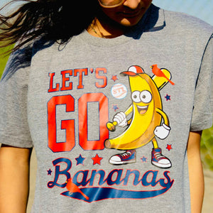 Red/Navy STL Let's Go Bananas Grey Tee - Tees - The Red Rival