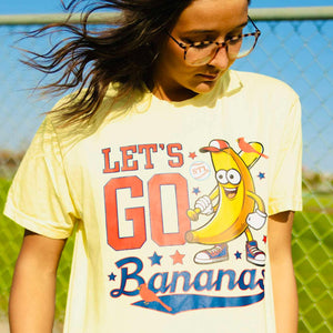 Red/Navy STL Let's Go Bananas Light Yellow Graphic Tee - Graphic Tee - The Red Rival