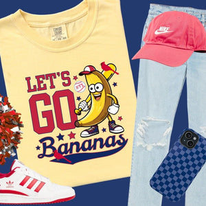 Red/Navy STL Let's Go Bananas Light Yellow Graphic Tee - Graphic Tee - The Red Rival