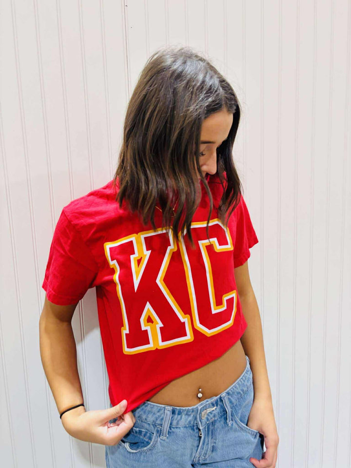 Kc Letters Yellow White/Yellow KC Letters Sweatshirt or Tee – The Red Rival