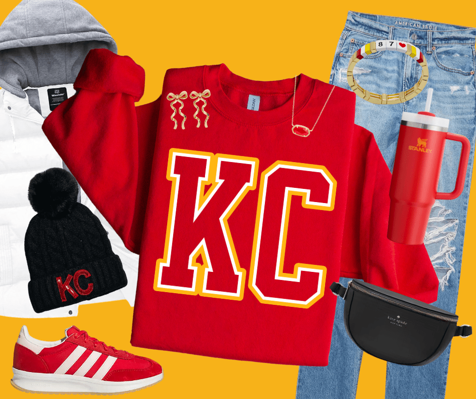 Red/Yellow KC Letters Sweatshirt or Tee - Tees & Sweatshirts - The Red Rival
