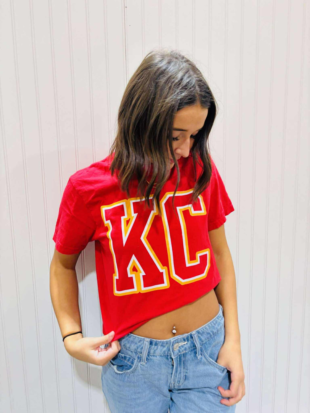 Kc Letters Yellow White/Yellow KC Letters Sweatshirt or Tee – The Red Rival