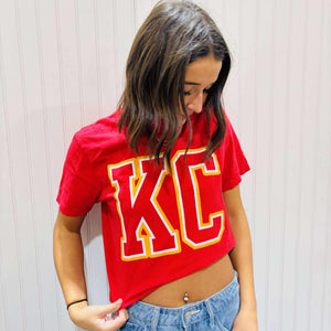 Red/Yellow KC Letters Sweatshirt or Tee - Tees & Sweatshirts - The Red Rival