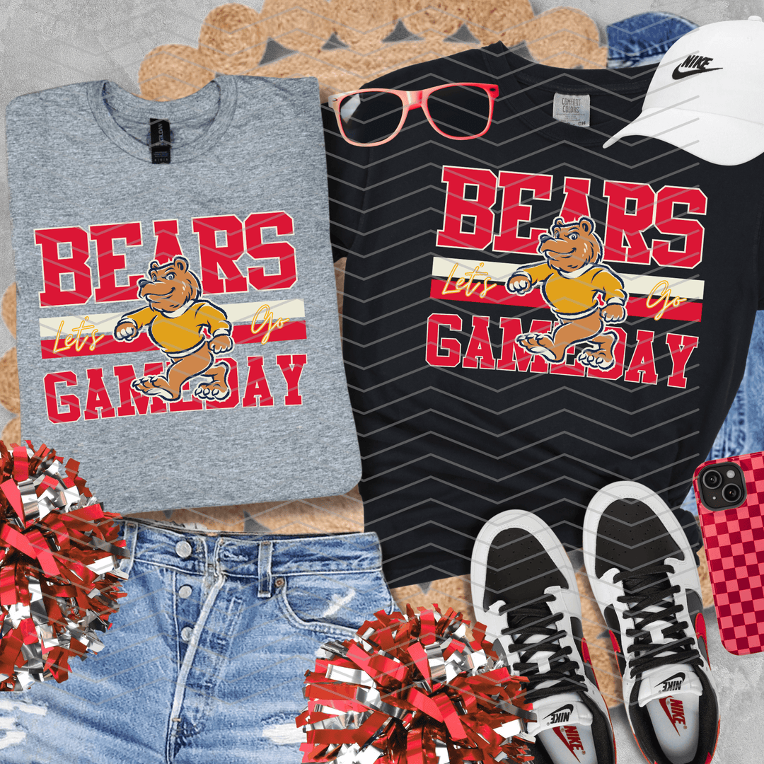 Retro Bears Mascot (Pick Your Tee Color) - Graphic Tee - The Red Rival
