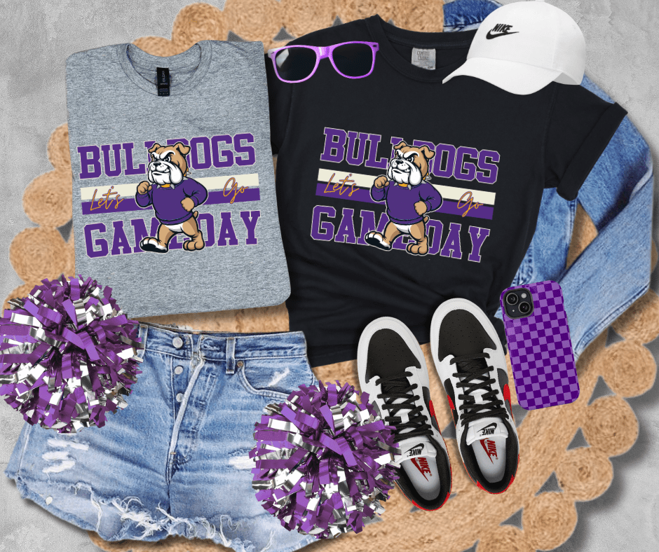 Retro Bulldogs Mascot (Pick Your Tee Color) - Graphic Tee - The Red Rival