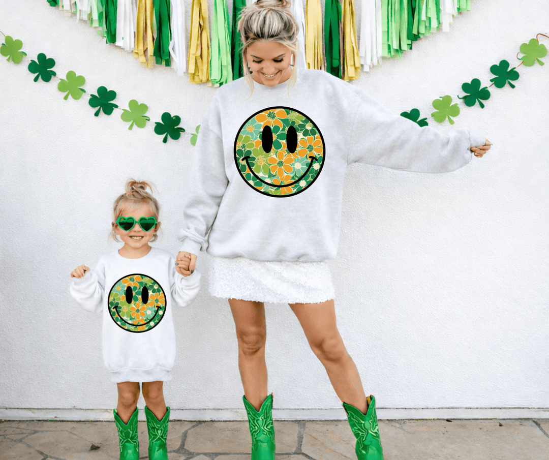 Retro Floral Happy Face (Pick Your Style) - Tees - The Red Rival