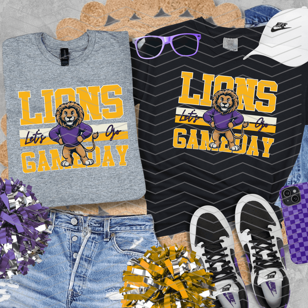 Retro Lions Mascot (Pick Your Tee Color) - Graphic Tee - The Red Rival