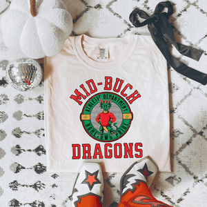 Retro Mid - Buch Dragons Ivory Tee - Wholesale - The Red Rival
