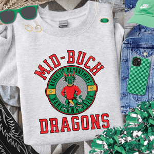 Retro Mid - Buch Dragons (Pick Your Sweatshirt Color) - Wholesale - The Red Rival