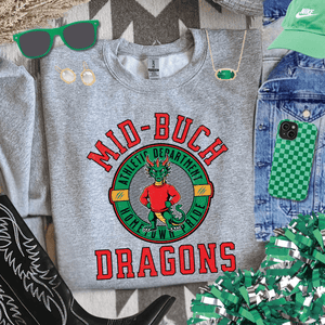 Retro Mid - Buch Dragons (Pick Your Sweatshirt Color) - Wholesale - The Red Rival