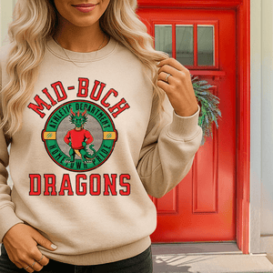 Retro Mid - Buch Dragons (Pick Your Sweatshirt Color) - Wholesale - The Red Rival