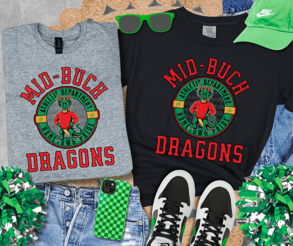 Retro Mid - Buch Dragons (Pick Your Tee Color) - Wholesale - The Red Rival