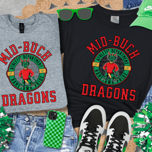 Retro Mid - Buch Dragons (Pick Your Tee Color) - Wholesale - The Red Rival