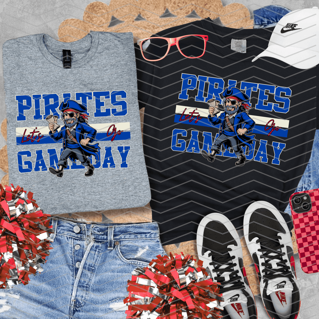 Retro Pirates Mascot (Pick Your Tee Color) - Graphic Tee - The Red Rival