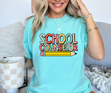 Retro School Counselor Pencil Lagoon Tee - Graphic Tee - The Red Rival