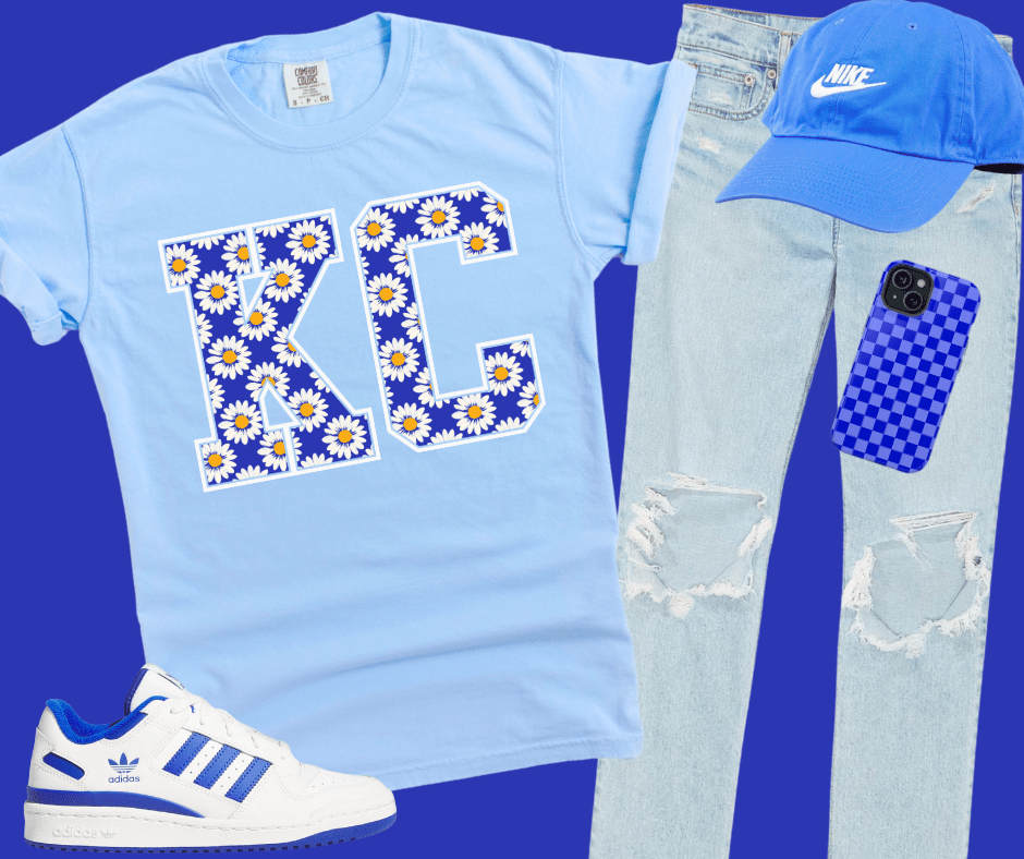 Royal Blue KC Daisy's Light Blue Tee - Tees - The Red Rival