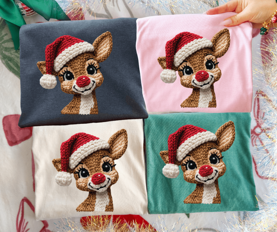Santa Hat Rudolph (Pick Your Tee Color) - Wholesale - The Red Rival