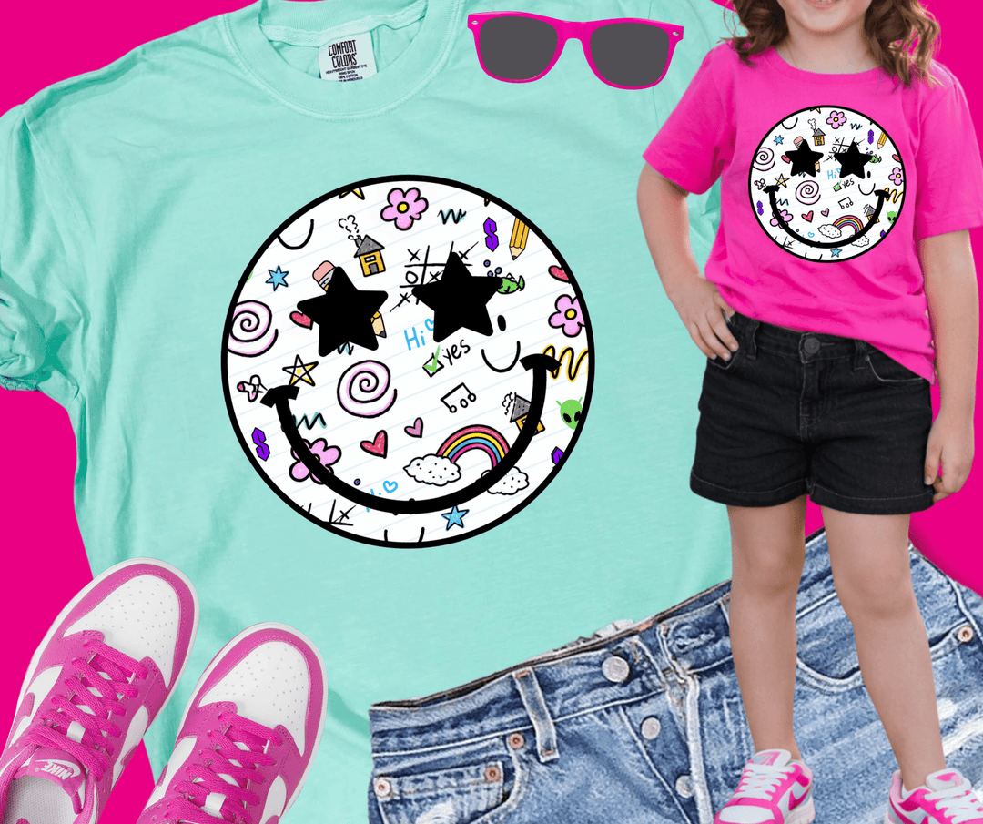 School Icons Smile Face (Pick your tee color) - Tees - The Red Rival