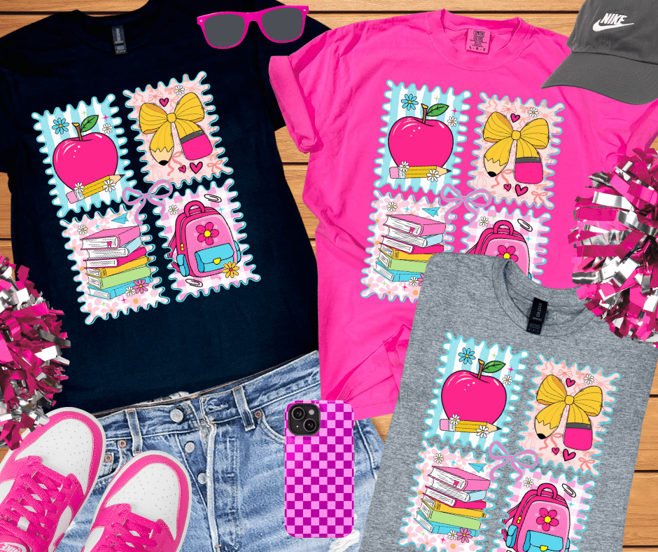 School Postage Stamp (Pick your Tee Color) - Tees - The Red Rival