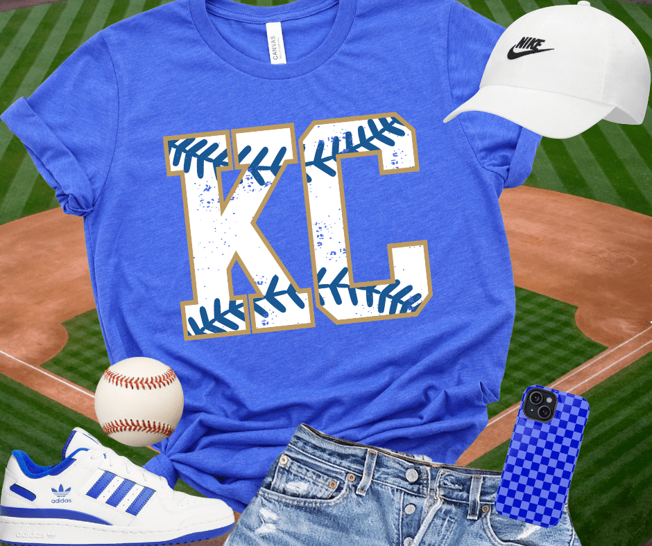 Simple KC Baseball Letters - Tees - The Red Rival
