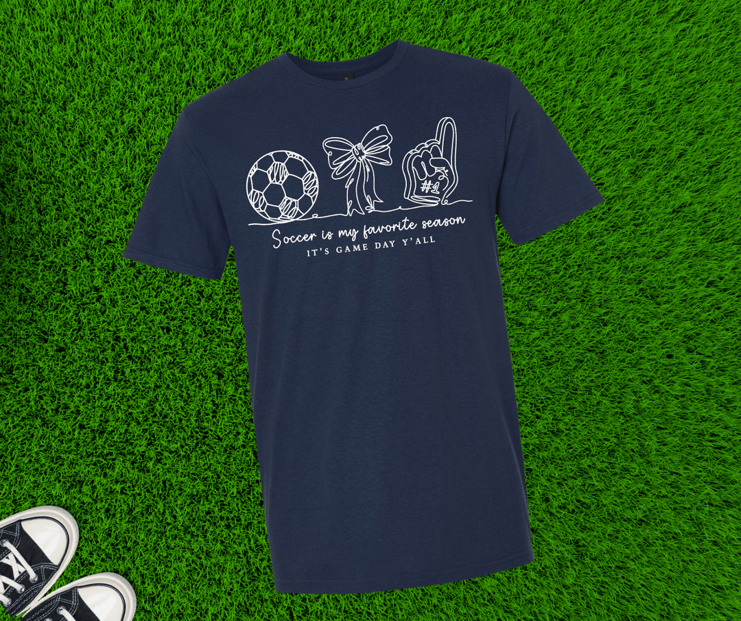 Soccer is My Favorite Season (Pick your tee color) - Graphic Tee - The Red Rival