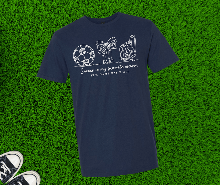 Soccer is My Favorite Season (Pick your tee color) - Graphic Tee - The Red Rival