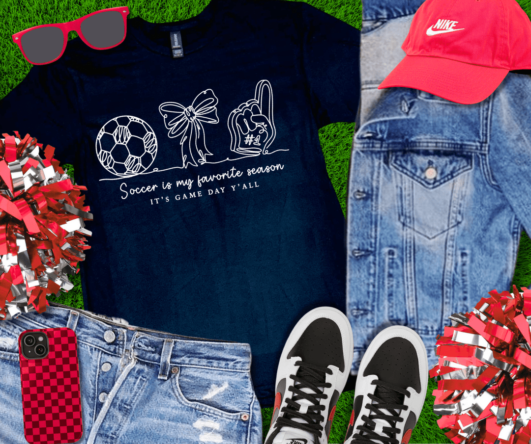 Soccer is My Favorite Season (Pick your tee color) - Graphic Tee - The Red Rival