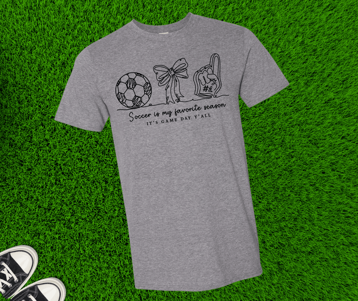Soccer is My Favorite Season (Pick your tee color) - Graphic Tee - The Red Rival