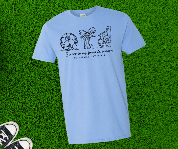Soccer is My Favorite Season (Pick your tee color) - Graphic Tee - The Red Rival