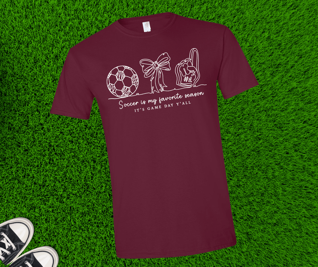 Soccer is My Favorite Season (Pick your tee color) - Graphic Tee - The Red Rival